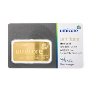 1oz Umicor Gold Bullion Bar